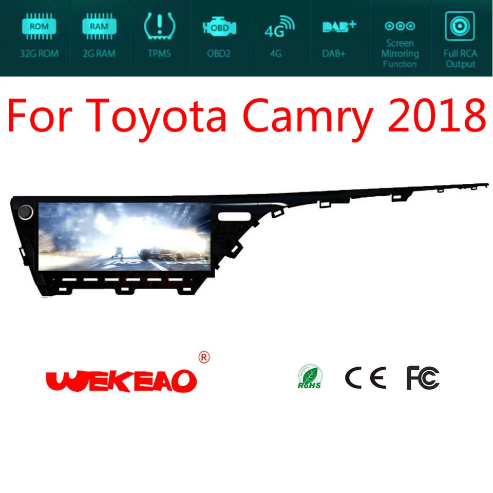 Wekeao 12 3 &quotавтомобиль мультимедиа радио плеер для Toyota Camry с gps навигации Системы
