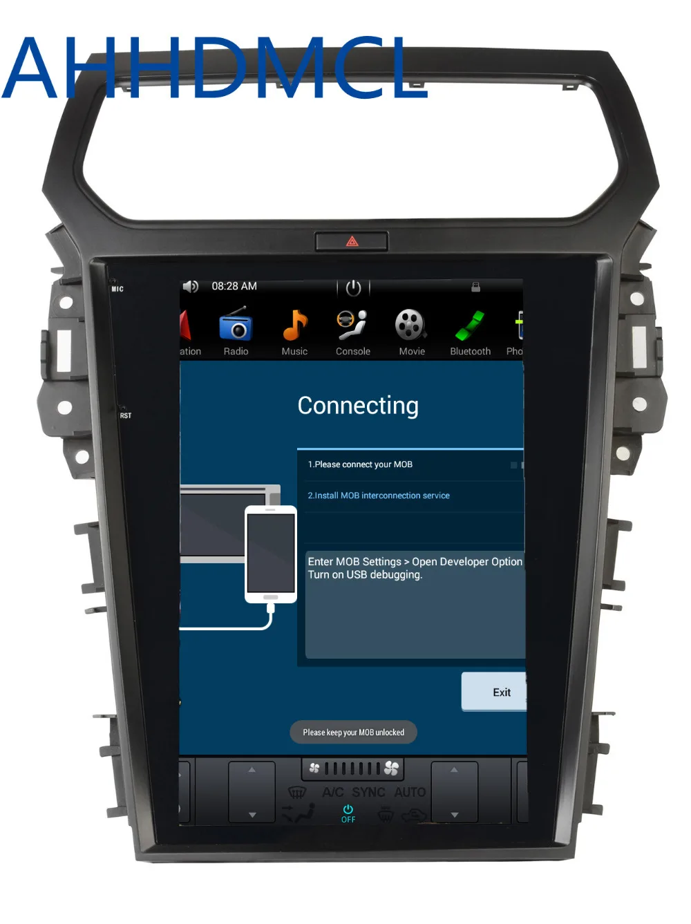 Автомобильный мультимедийный плеер PC PAD Tesla стиль мультимедийный плеер Android 7,1 gps для Ford Explorer 2013
