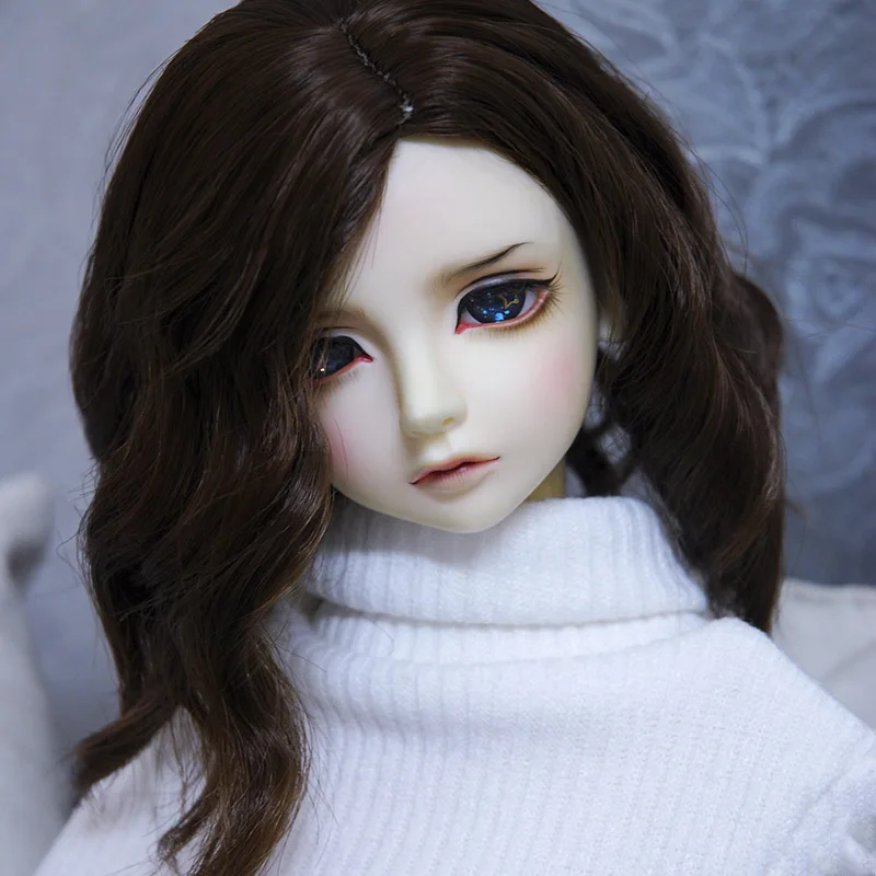 Allaosify BJD парик 1/3 1/4 1/6 BJD Кукла Высокая температура парик девушка длинные вьющиеся парик SD BJD парик это bjd волосы в европейском стиле - Цвет: 2