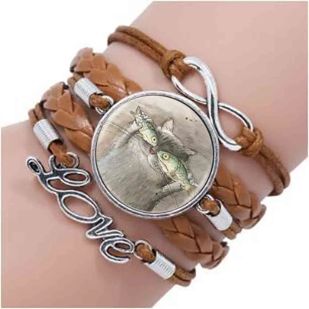 

1pcs/lot And Fish bracelet Long Chian Statement Handmade Fashion bracelet Jewelry