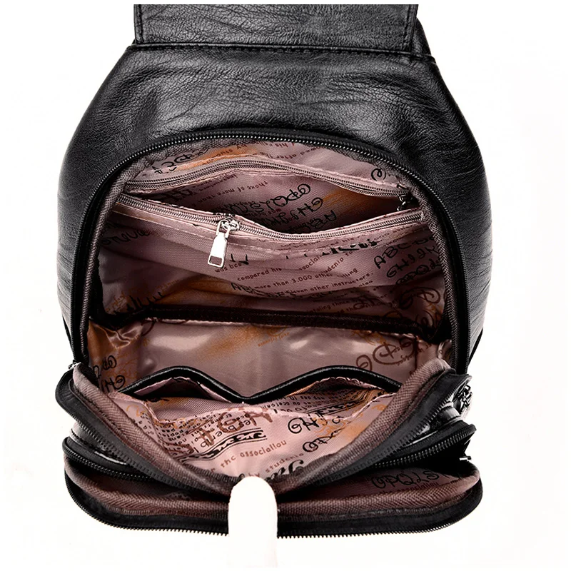 Fashion Women Backpack High Quality Youth Leather Backpacks for Teenage Girls Female School Shoulder Bag Bagpack Mochila