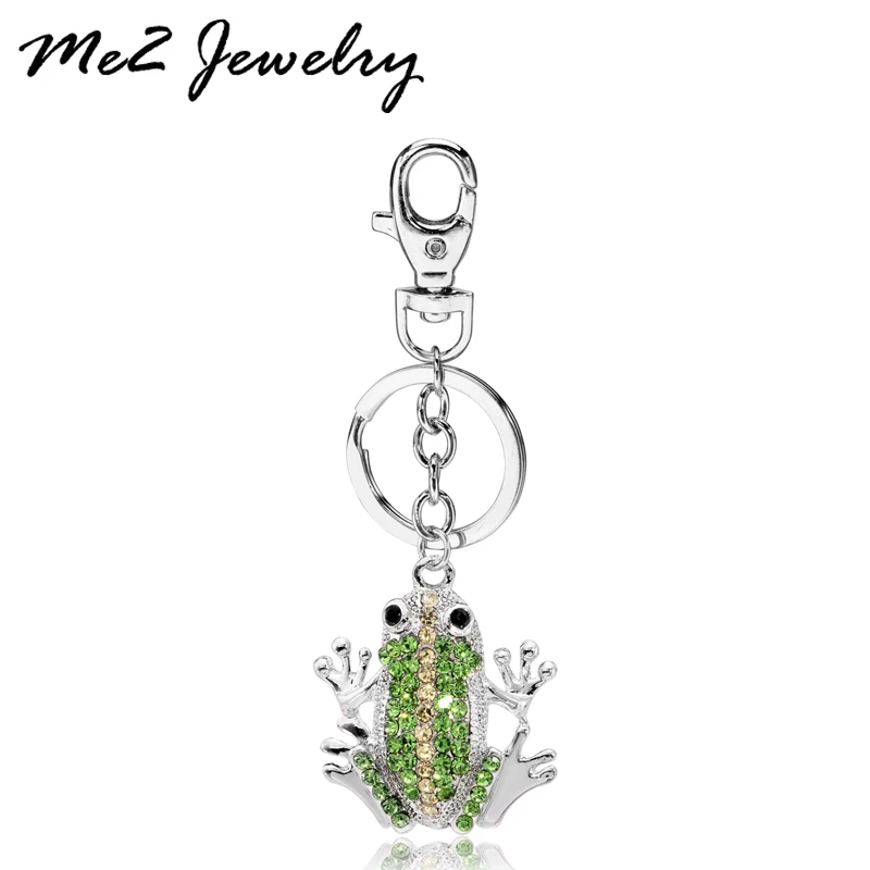 Зеленый Кристальный брелок с дизайном лягушка симпатичный кулон Сумочка для