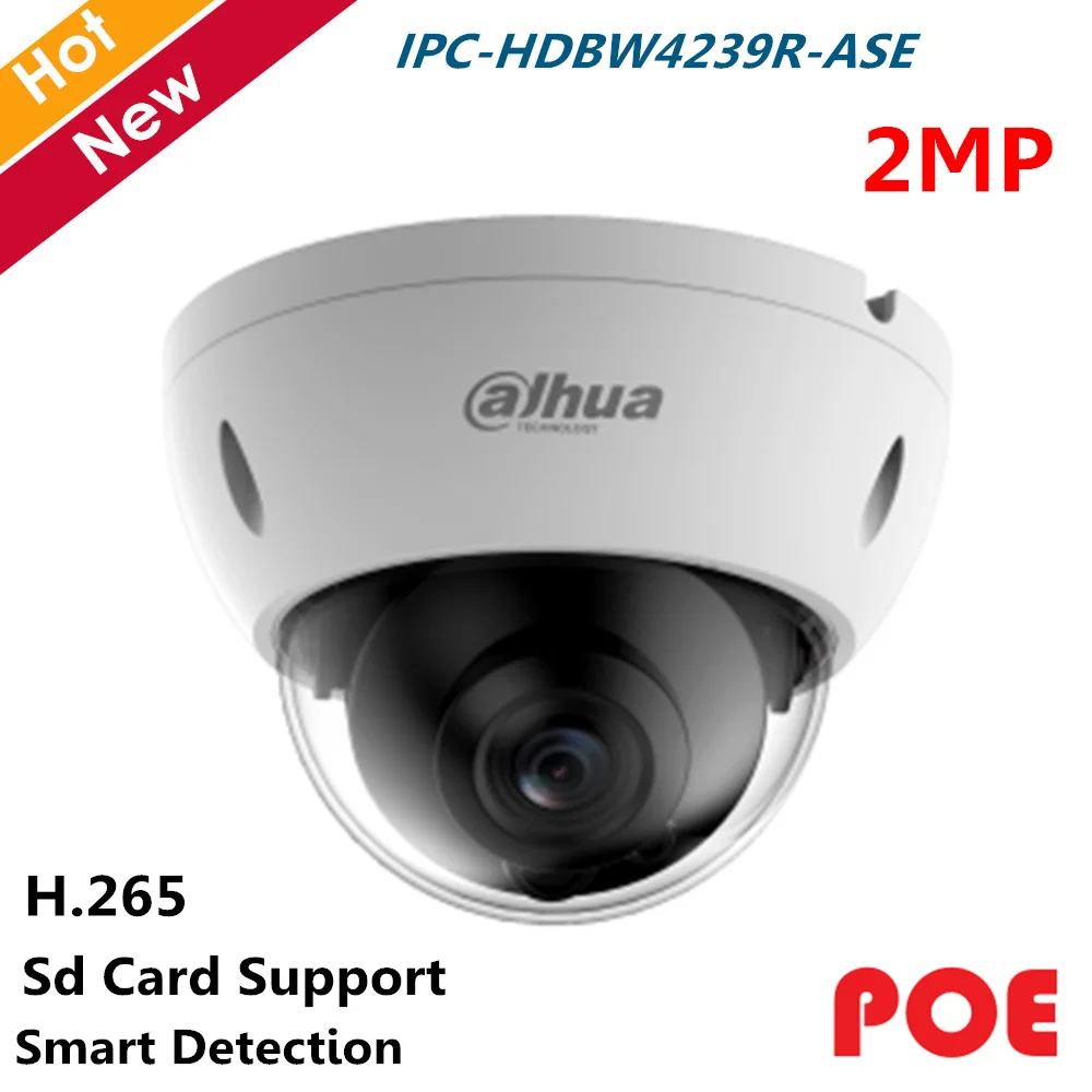 Dahua POE полноцветная ip-камера Starlight 2MP IPC-HDBW4239R-ASE H.265 H.264 Интеллектуальное обнаружение и поддержка sd-карты