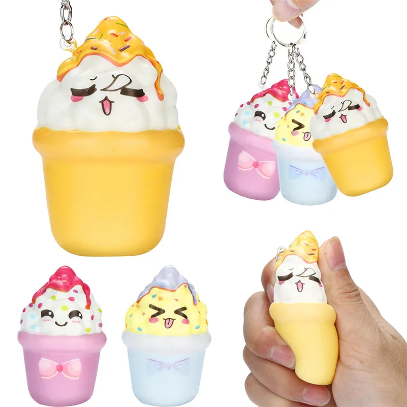 1pc Squishies Kawaii Ice Cream Slow Rising Scented Keychain Stress Relief Toys anti-stress for kid QA | Игрушки и хобби