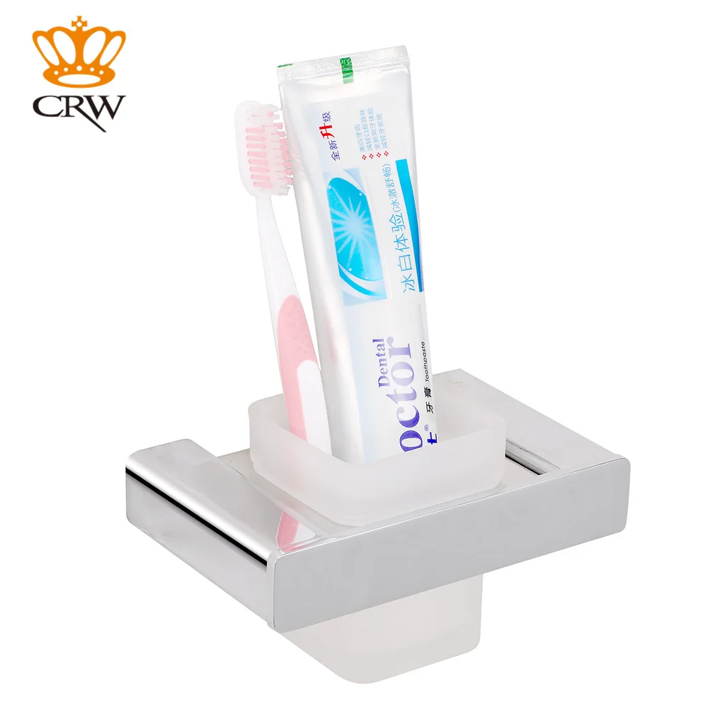 CRW современный Ванная комната код одного квадратного Стекло держатель стакана с