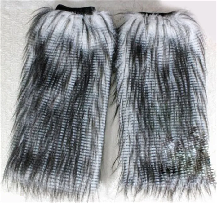 Розница женские теплые зимние гетры в римском стиле из искусственного меха 40 см