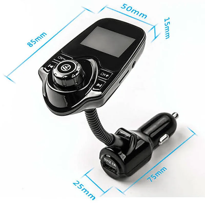 Bluetooth автомобильный комплект громкой связи Встроенный микрофон fm передатчик
