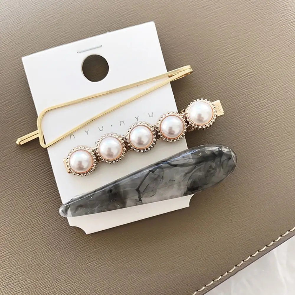 1 комплект Корейская шикарная заколка для волос с жемчугом нерегулярные