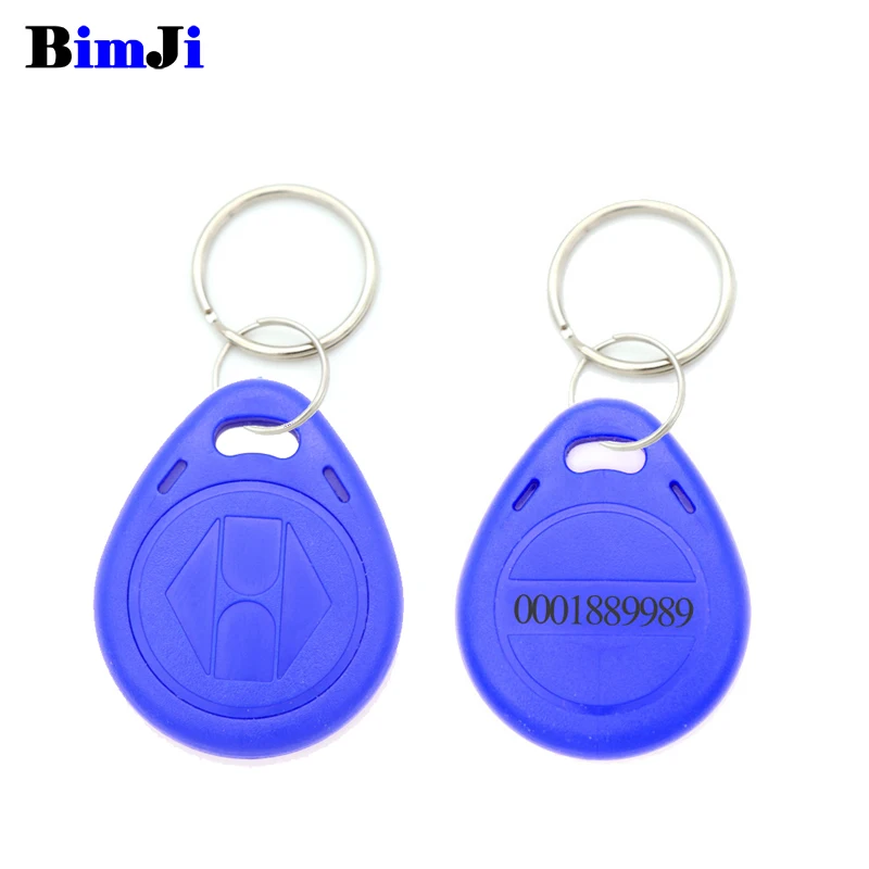 50 шт. RFID 125 кГц EM4100 брелок Чип TK4100 метки 125 кГц только для чтения - Цвет: Синий