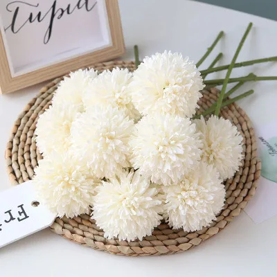 1 flower 28 см Шелковый цветочный шар круглый Хризантема - Цвет: 1 flower