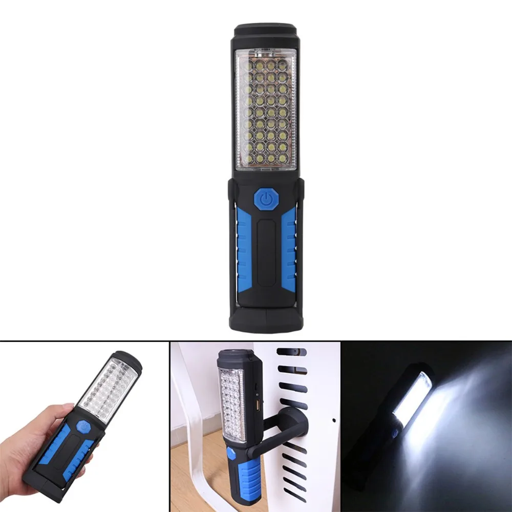 Usb зарядка 36+ 5LED Магнитный рабочий ручной флэш-светильник аварийный осмотр Рабочий фонарь светильник с крюком магнит портативный фонарь