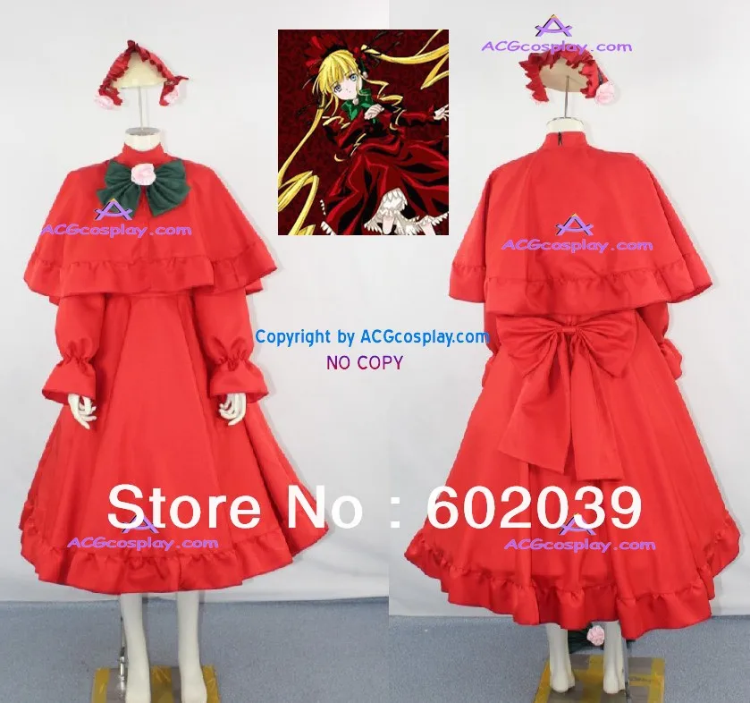 Rozen Maiden Shinku чистый Рубин косплей костюм включает подъюбник хорошее качество ACG