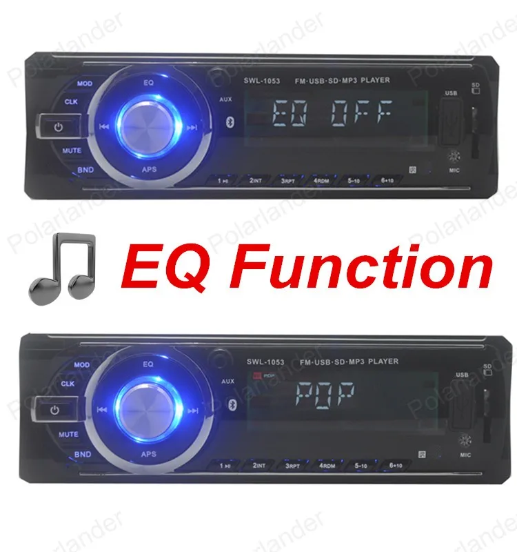 Лучшие продажи 1 Din Автомобильный Радио Поддержка USB/SD/EQ/Bluetooth/FM/Aux/часы Функция
