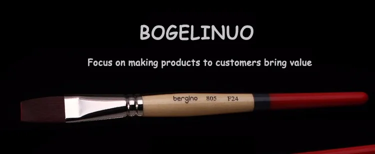 BGLN 1 шт корейский набор нейлоновых волосяных Краски ing кисточки с плоской головкой, масляные, акриловые краски для рисования акварельными красками и гуашью, кисточка для гуашь краски, художественные принадлежности 805