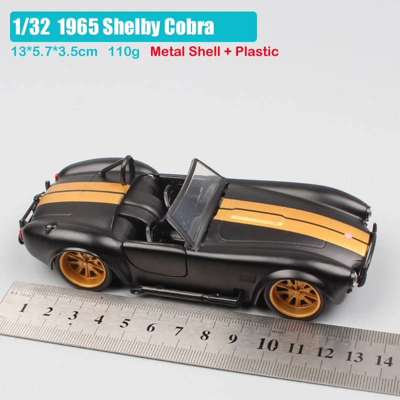1965 Shelby Cobra Детские 1:32 весы, винтажные Мини Jada bigtime 1965, Шелби Кобра, металлические Литые под давлением модели, мышечные машины, игрушки, золото для коллекции - Цвет: 1965 Shelby Cobra