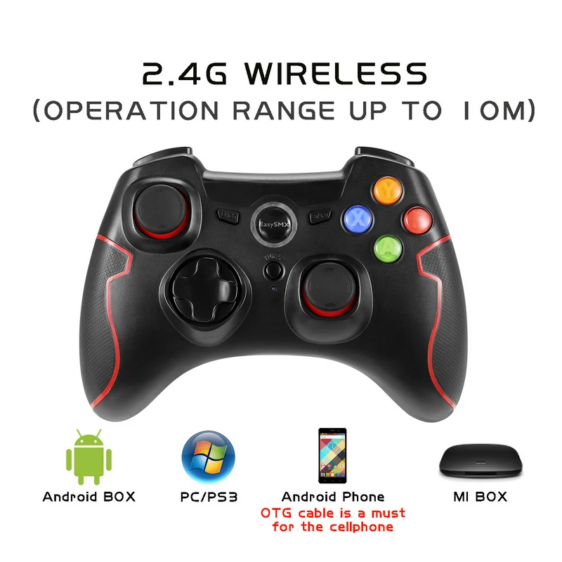 Беспроводной геймпад игровой джойстик контроллер совместим с ПК Windows ForPS3 TV Box Android