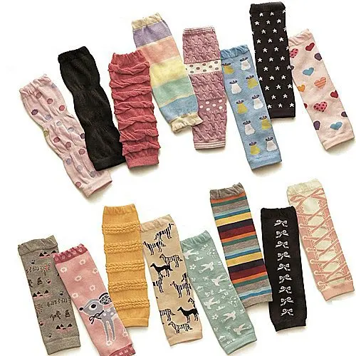 313 Детские гетры с рисунком детские гольфы для ползания наколенники 20 пар/лот bebes