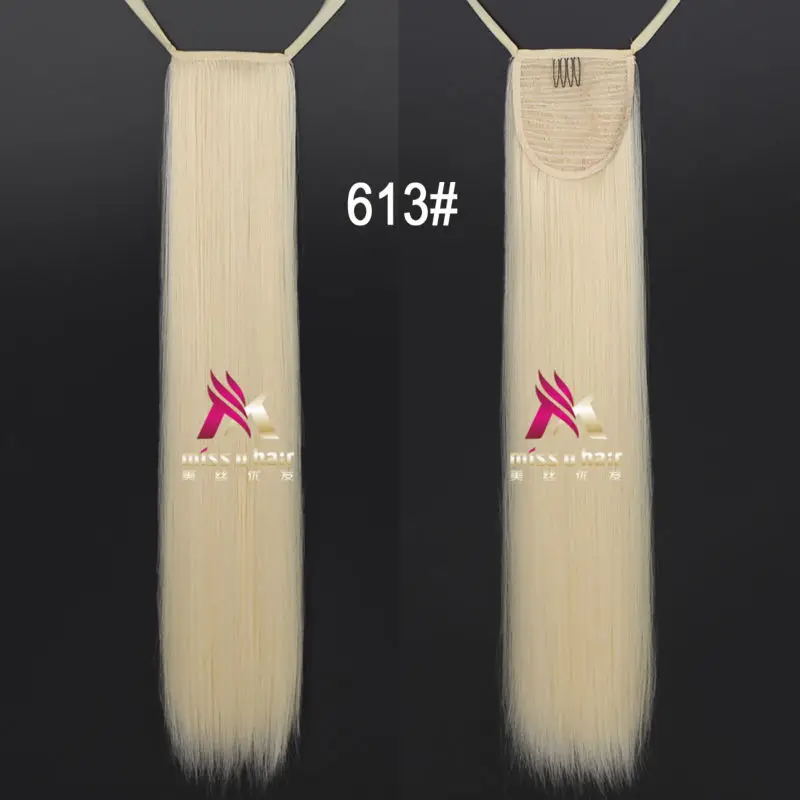 Miss U Hair 2" 60 см 18 цветов Длинные прямые ленты хвост Синтетический зажим для хвостики из волос расширение Повседневные Вечерние парик