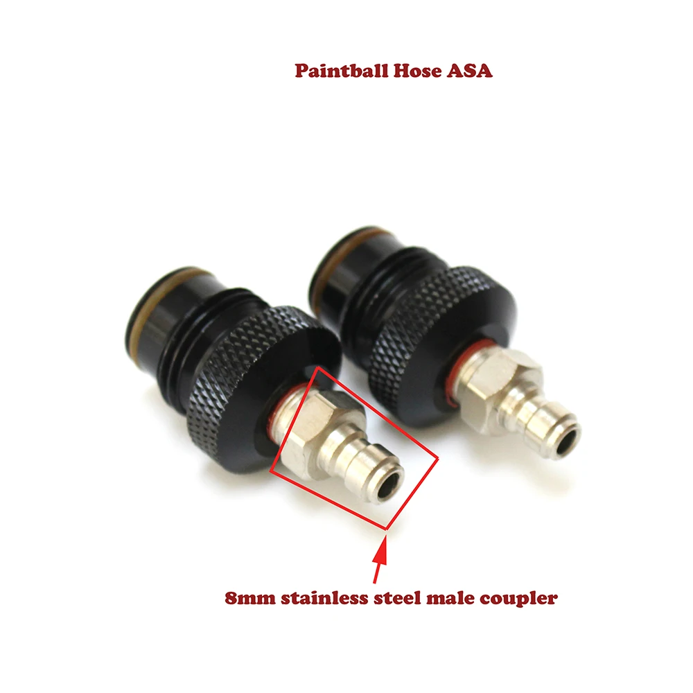 Paintball Remote Hose ASA Connection stainless steel Male Plug 1LOT=2PCS | Спорт и развлечения