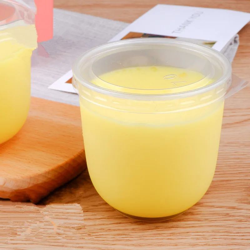 Высокая термостойкость и Жарка выпечки одноразовый пудинг чашка 180 мл Прозрачный Желе Йогурт пластиковая чашка с крышкой