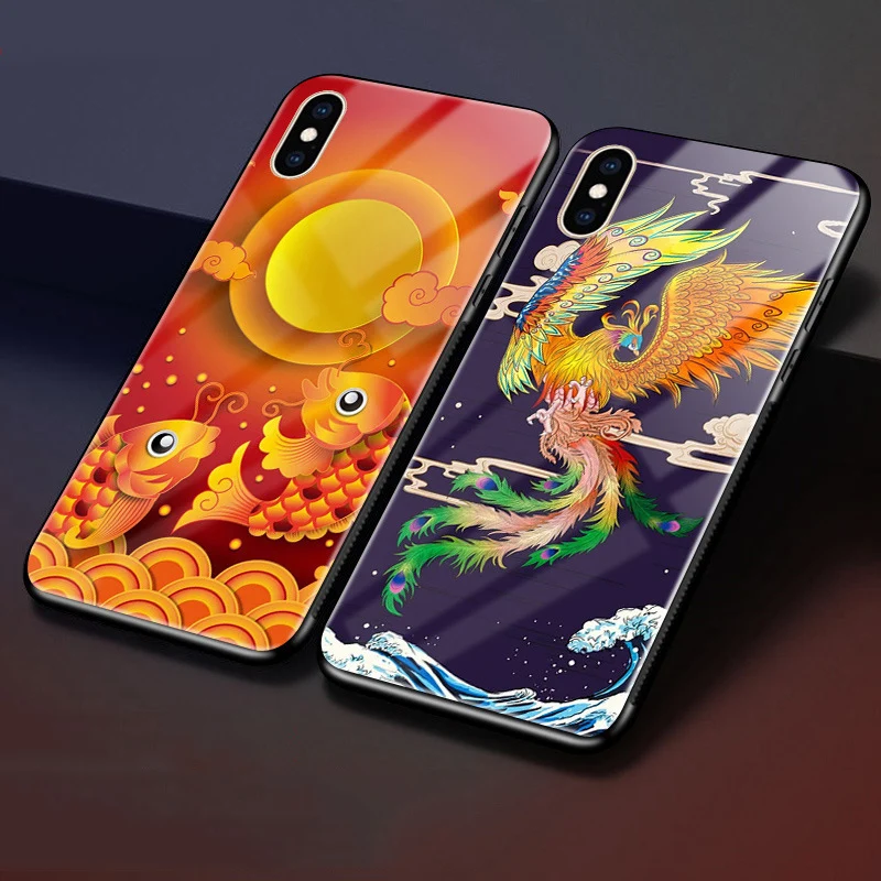 Чехол для iphone XS Max чехол с рисунком счастливого кота закаленное стекло задняя