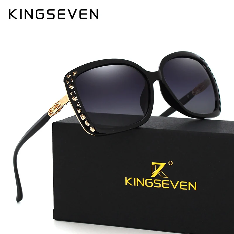 Женские солнцезащ. Очки в форме бабочки KINGSEVEN черно красные солнцезащитные очки с
