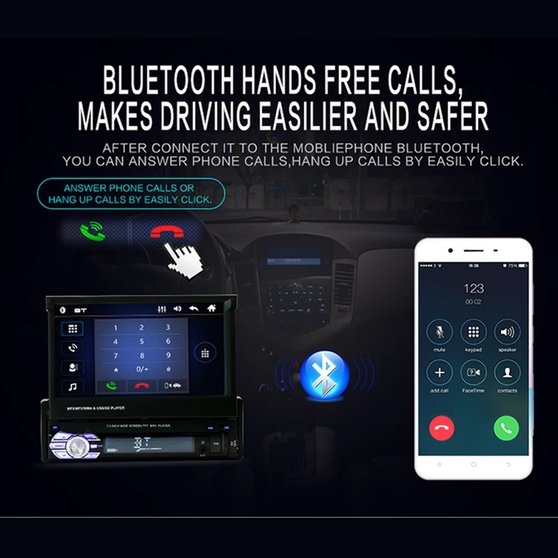 1 Din автомобильное радио Android 8 0 универсальная gps-навигация Bluetooth Сенсорный экран