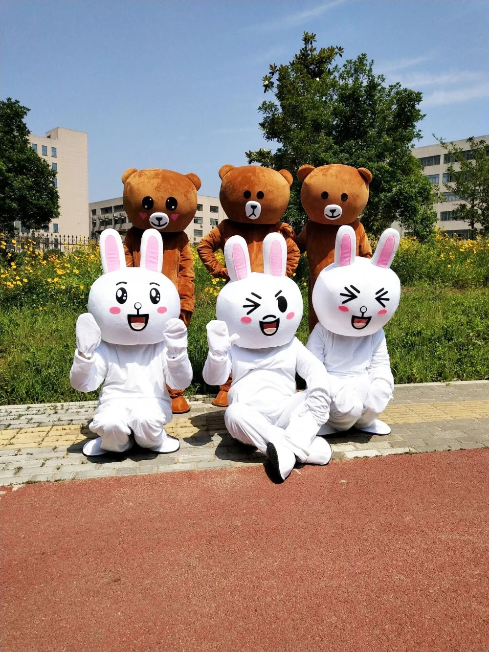 Милый медведь талисман костюм для взрослых Хэллоуин костюмы вечерние