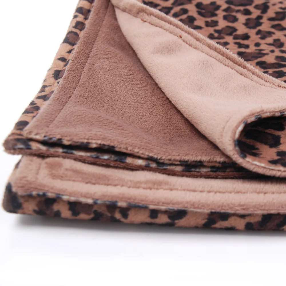 70 см * 90 леопардовое Фланелевое детское одеяло оптовая продажа заготовок Cheetah