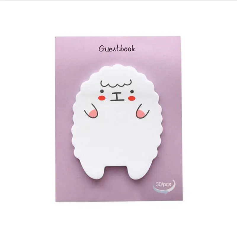 2 шт./лот Kawaii Pretty Animal Sticky Memo Pad Notes School студент офис Канцтовары Book|Блокноты| |