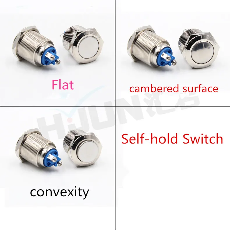 

1pc Sale YT1860b 19mm Automobile Repacking Metal Self-Holding Switch Self-Latching Switch Convexity/Flat/Cambered Surface