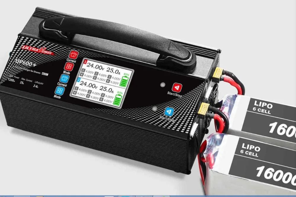 Зарядное устройство LipoLiHV, высокомощное Двухканальное зарядное устройство 25 А, для Дрон радиоуправляемых UAV радиоуправляемых самолетов, быстрая зарядка, UP600 +