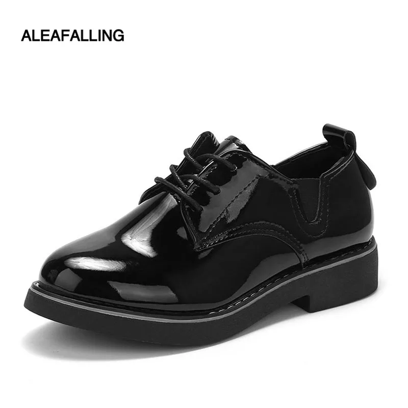 Aleafalling/классические женские ботинки на шнурках изящная простая эластичная обувь