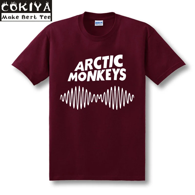 Футболка arctic monkeys 100% хлопок Мужская черная футболка с коротким рукавом на заказ