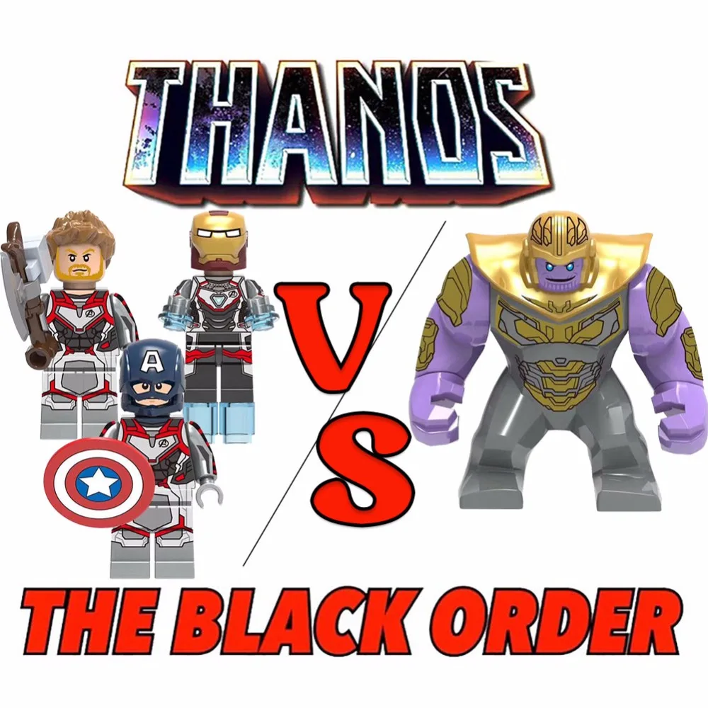 Горячие Мстители marvel 4 Endgame big Thanos Халк Капитан Америка Бэтмен строительные блоки