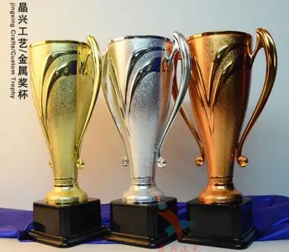 Тройной пластиковый приз чемпиона Азии 3 цвета трофейный металлический Кубок |