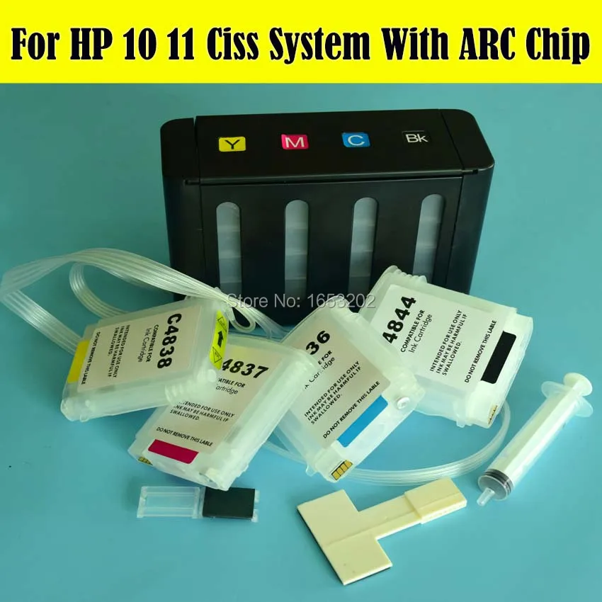4 цвета пустой для HP 10 11 система Ciss Designjet 70 100 110 100Plus 110Plus 20 50 2800 2800dtn струйный 2200