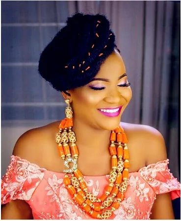 Фантастический винный нигерийский Свадебный красный коралл Свадебные