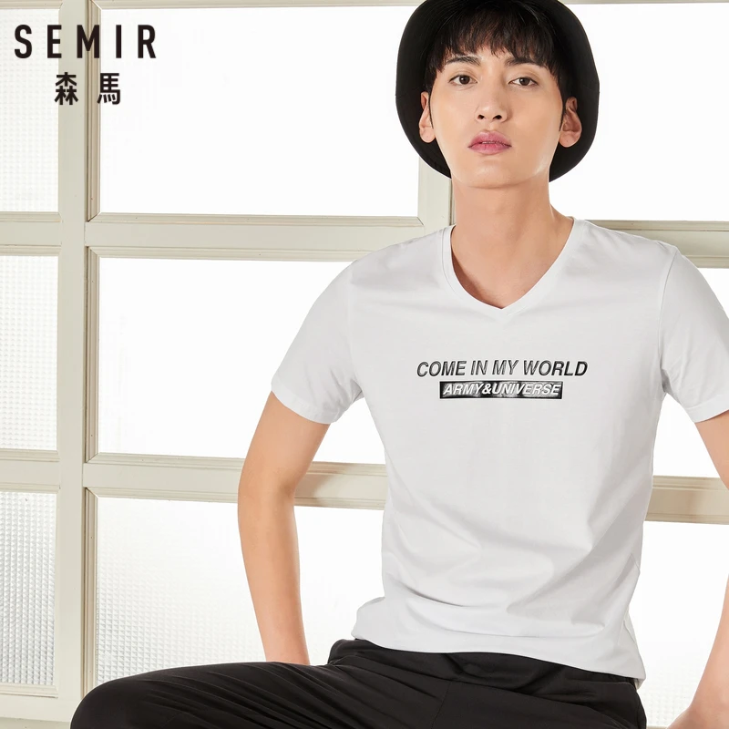 SEMIR мужские футболки плюс размер футболка Homme летние с коротким рукавом Camiseta |