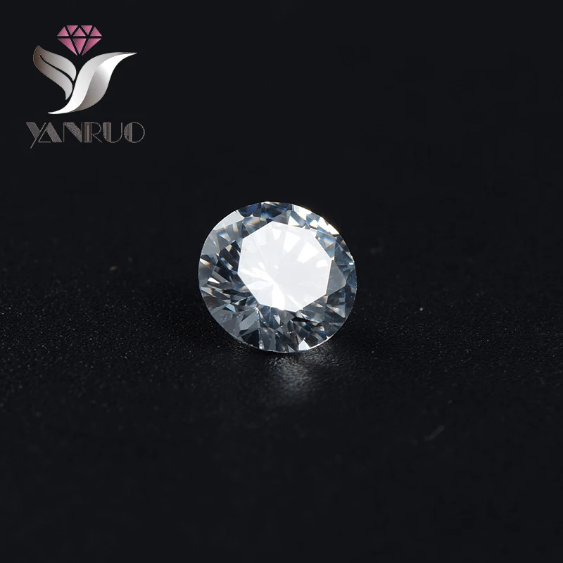 

YanRuo #1357 100pcs 7mm Round Glass Beads White Zircon Rhinestones Micro Mini Pointback Nail Art Rhinestones Jewelry Decorations