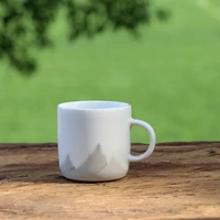 landscape hand painting cup mountain ceramic mug white mulk coffee cup