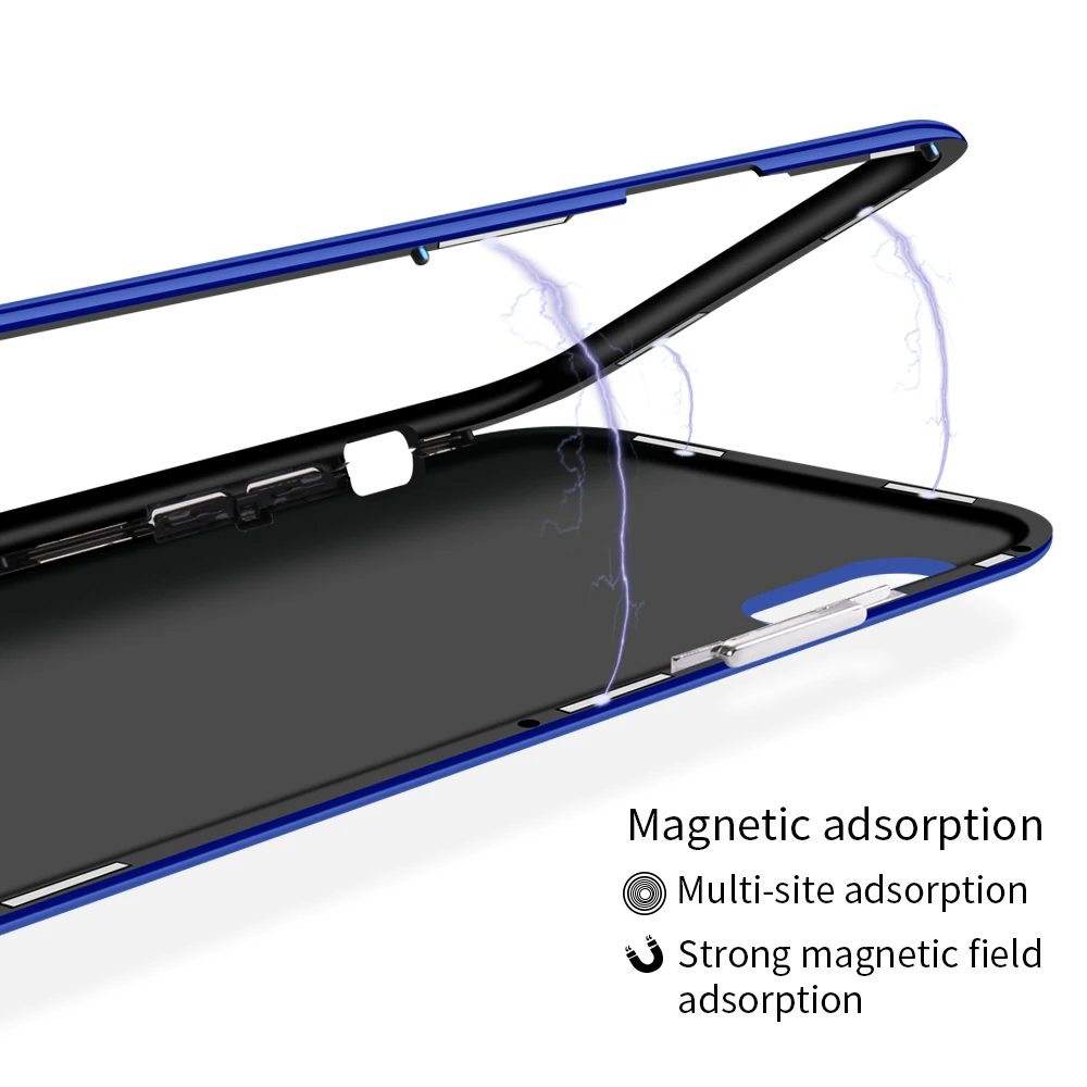 Magnetic Marbling Case For Iphone X XR XS Max Luxury Toughened Glass Hard PC Bakc Cover Coque Fundas | Мобильные телефоны и
