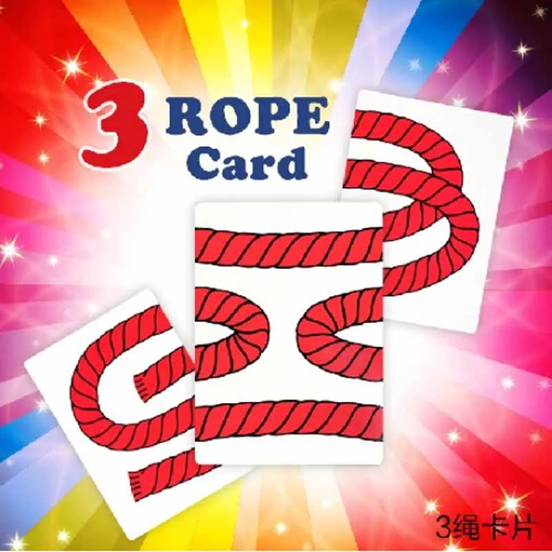 

3 Rope Card Trick (JUMBO) Magic Tricks Stage Illusion gimmick props accessories comedy mentalism