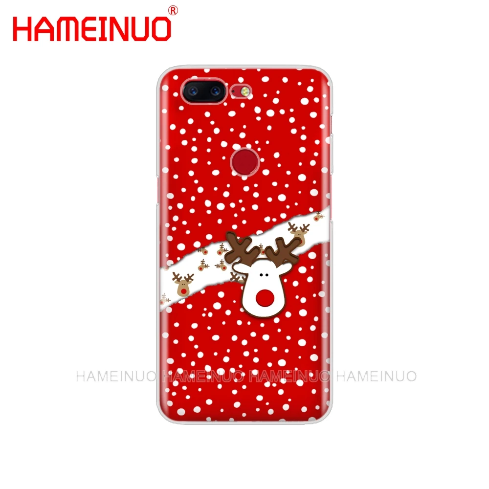 HAMEINUO Милый лось Рождество олень мультфильм год чехол для телефона для Oneplus one plus 6 5T 5 3 3t 2 X A3000 A5000 - Цвет: 43235