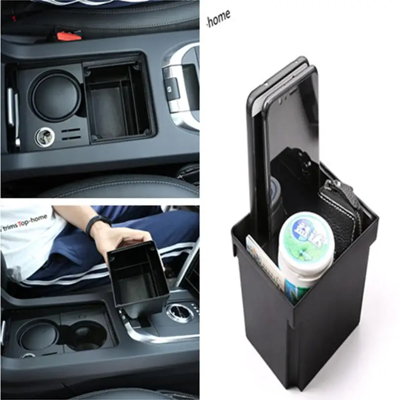 

Yimaautotrims Central Multifunction Storage Container Box Cover Fit For Land Rover Discovery Sport 2015 - 2019 Black Interior