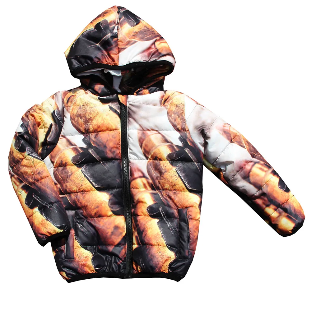 Детское теплое пальто для мальчиков и девочек модная осенне-зимняя куртка с