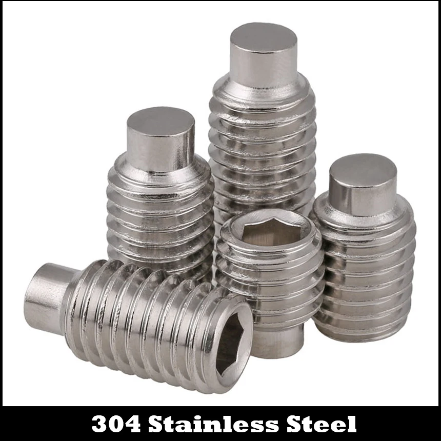 M6 * 10 M6x10 12 M6x12 16 M6x16 20 M6x20 DIN915 304 Шестигранная головка из нержавеющей стали Grub Dog Point Set