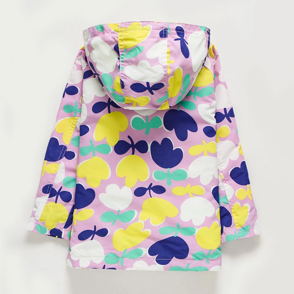 M32 весенне-осеннее модное тонкое пальто с фиолетовыми цветами детские топы