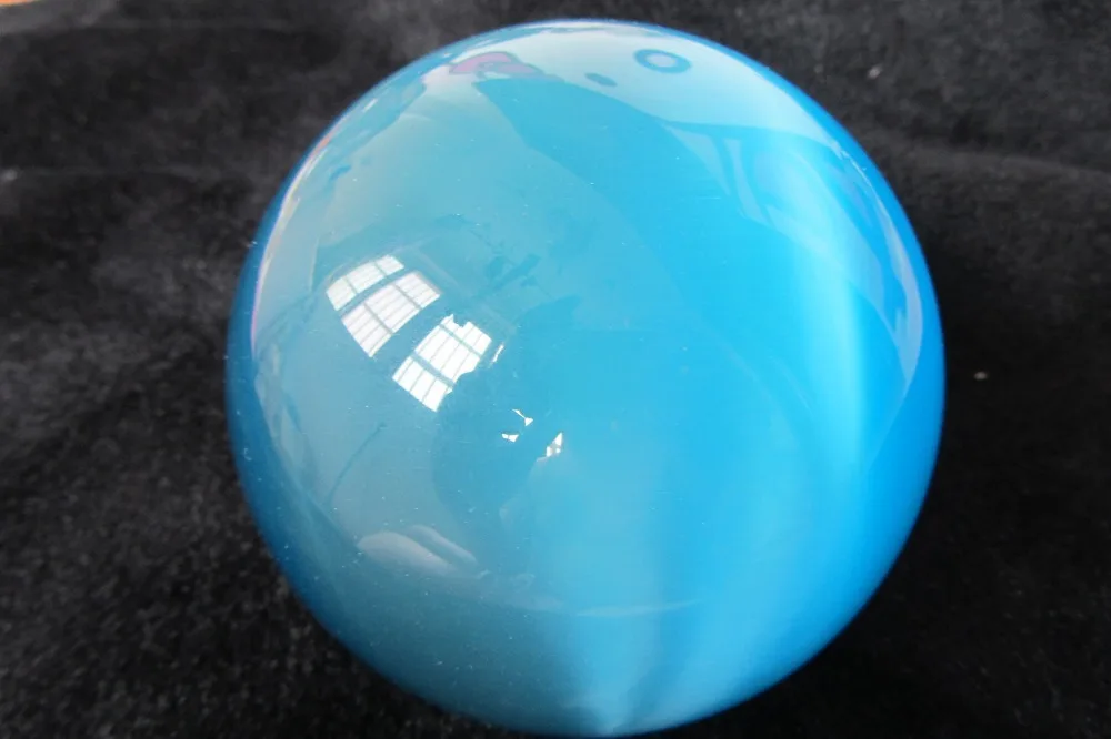 40 мм Небесно Голубой кошачий глаз оптоволоконный стеклянный шар хрустальный