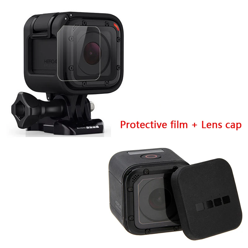 Крышка объектива для Go Pro Hero5 Hero4 крышка корпус чехол + Защитная пленка экрана